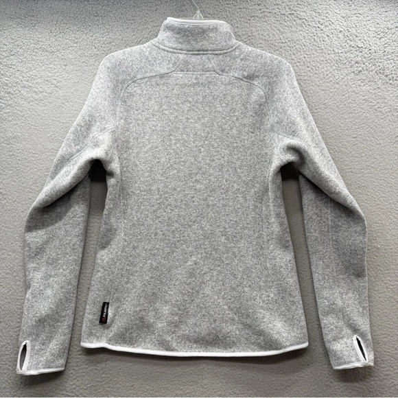 Helly Hansen Varde Grey Knit 1/2 Zip Pullover Sweater Thumbholes Women's Size M - Picture 8 of 16